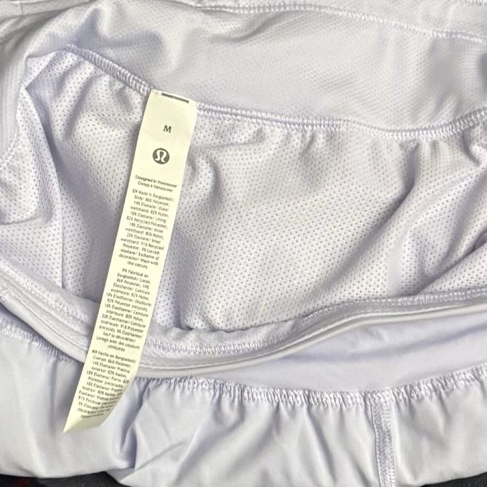 Lululemon Women Fast and Free High-Rise Split Short 3" Sz M Running Serene Blue - Picture 4 of 4